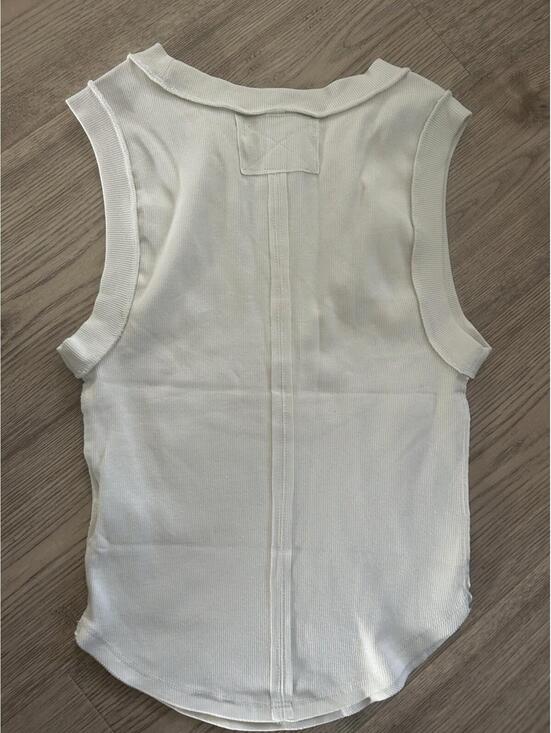 Free People We The Free Kate Tank Tee Top White Sz Medium - Picture 4 of 6